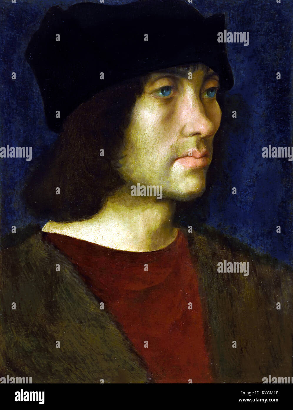 Ritratto di un uomo, 1493, Jean PERRÉAL, documentato nel 1483 - 1530 francia, francese (modello è Marin de La Chesnaye, consulente parlamentare. ) Foto Stock