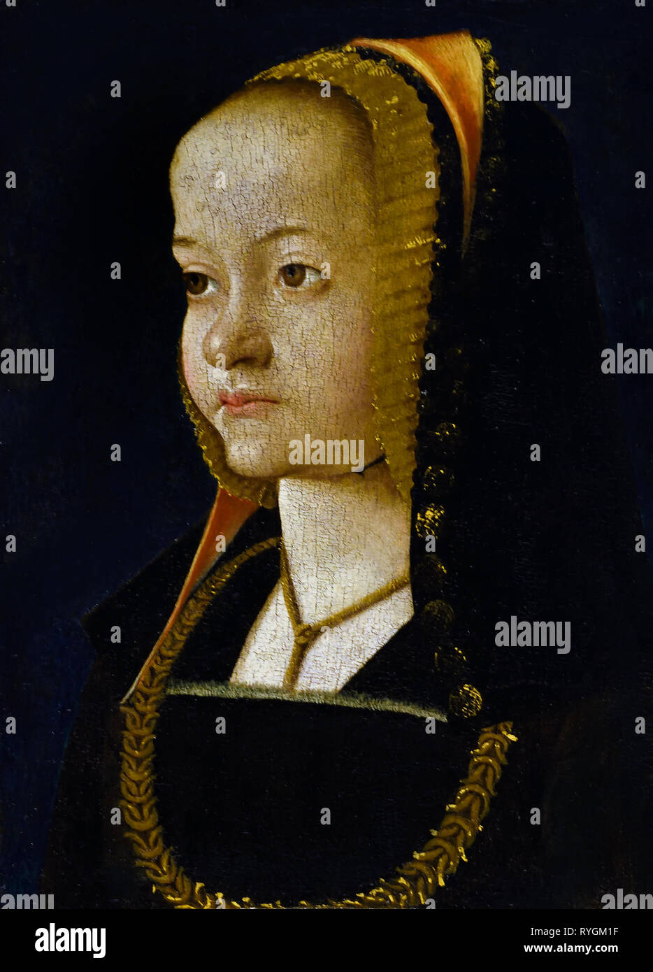 Jean PERRÉAL documentato a Lione dal 1483 - Lyon, 1530 Ritratto di una donna da parte di Jean PERRÉAL, documentato nel 1483 - 1530 francia, francese, Foto Stock