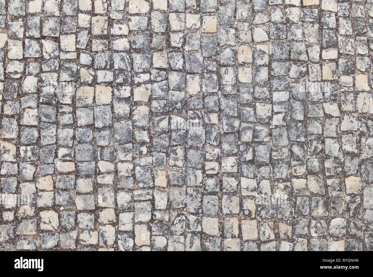 Pavimentazione in pietra texture vicino. Sfondo naturale Foto Stock