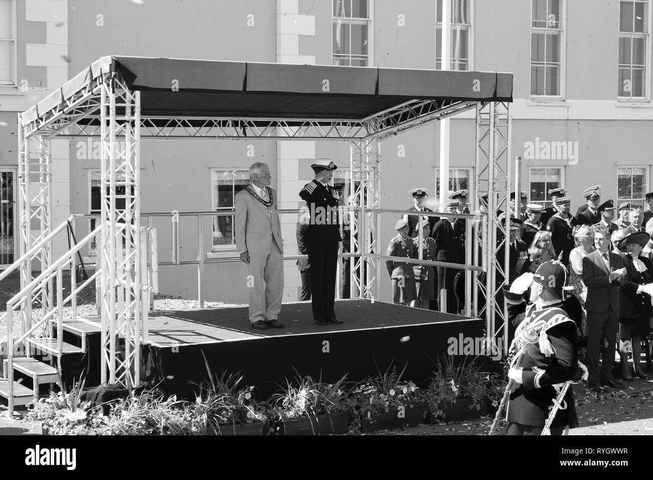 Anne Princess Royal frequentando le Forze Armate giorno Llandudno, Wales UK Foto Stock