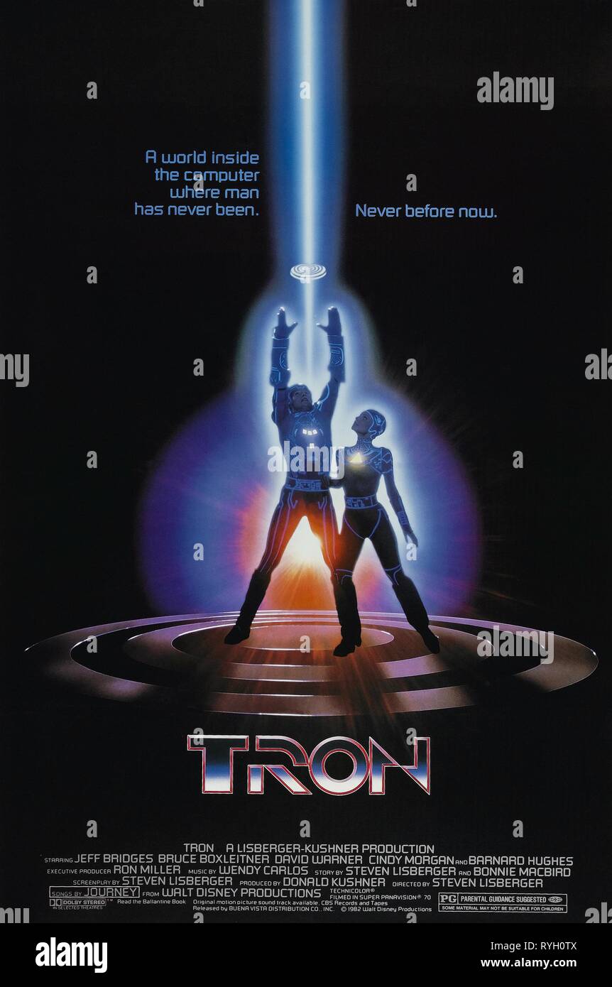 POSTER DEL FILM, Tron, 1982 Foto Stock