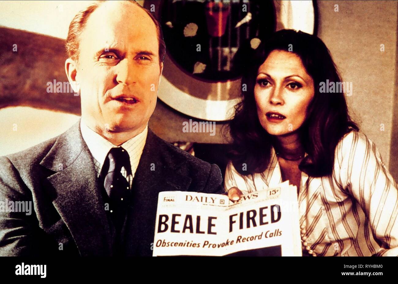 ROBERT DUVALL, Faye Dunaway, rete, 1976 Foto Stock