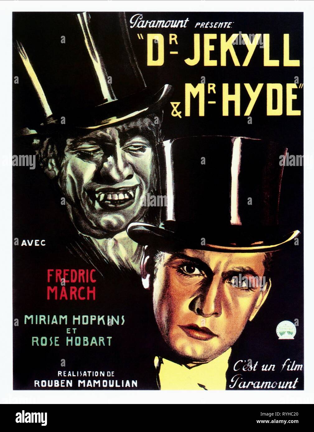 FREDRIC MARZO POSTER, DR. JEKYLL e il sig. HYDE, 1931 Foto Stock