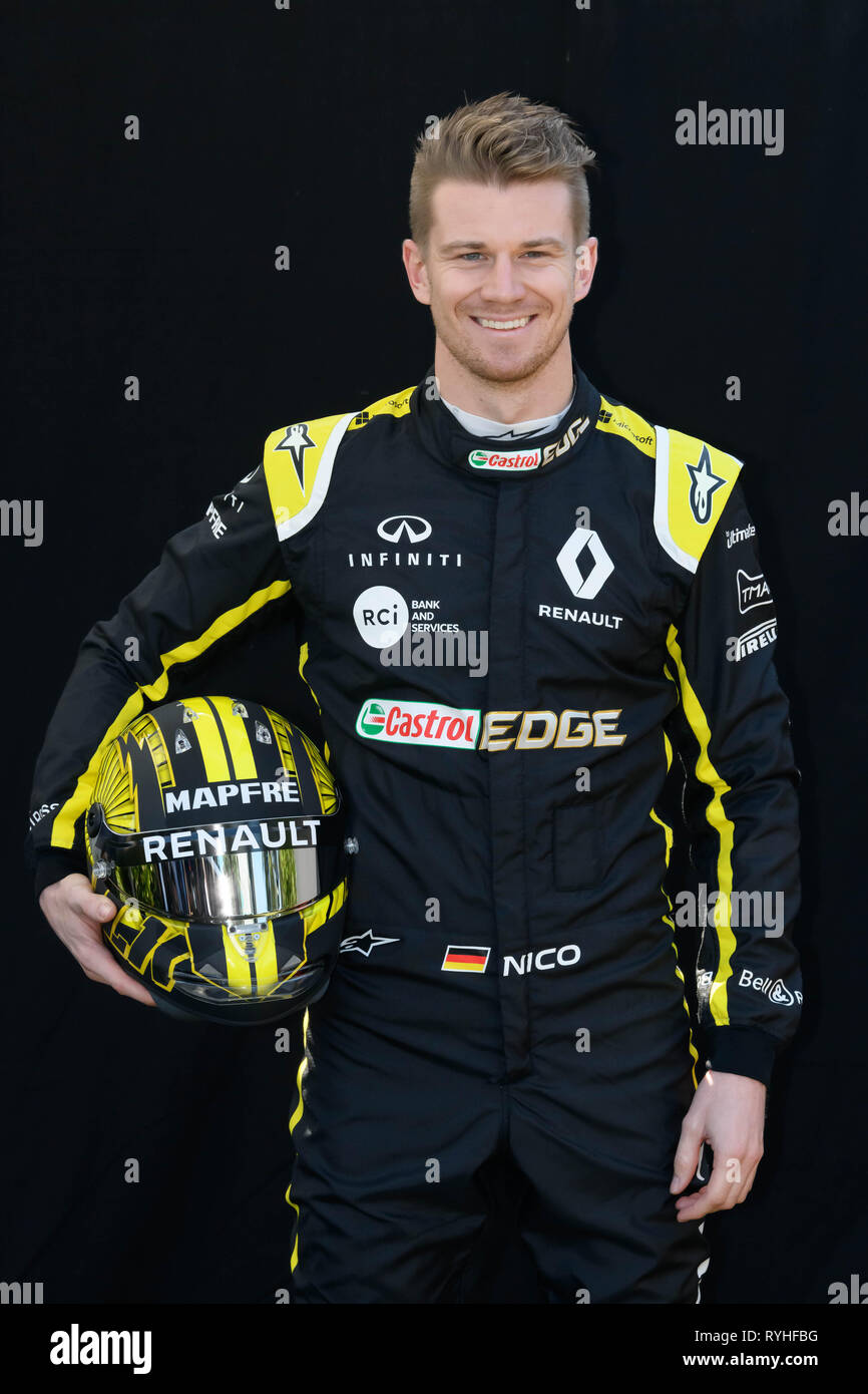 Albert Park di Melbourne, Australia. Xiv Mar, 2019. Nico Hulkenberg (DEU) #27 dal Team Renault F1 comporta per il suo ritratto al 2019 Australian Formula One Grand Prix all'Albert Park di Melbourne, Australia. Sydney bassa/Cal Sport Media/Alamy Live News Foto Stock