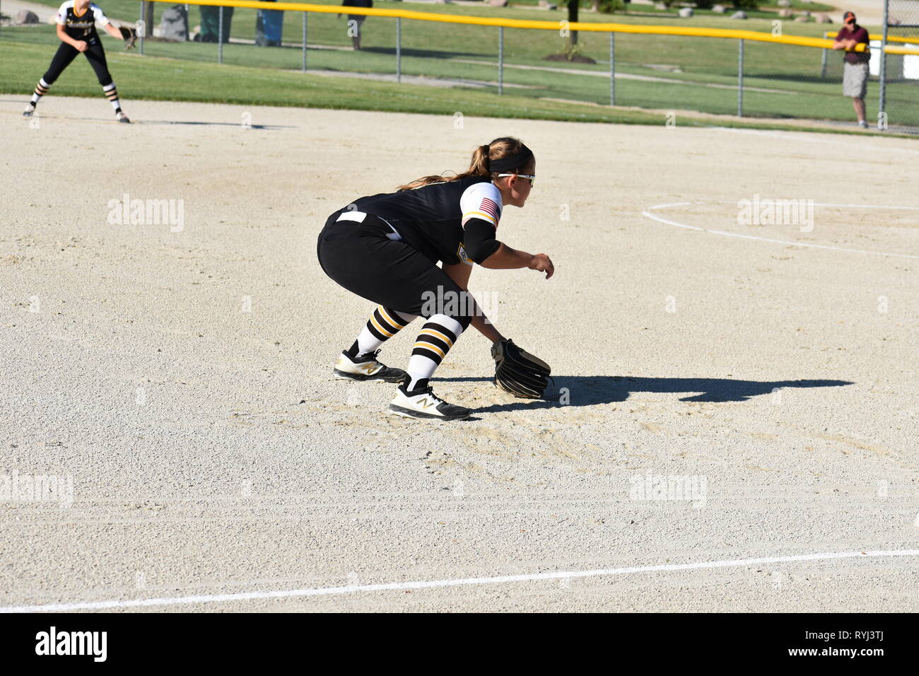 Giocatore di softball Foto Stock