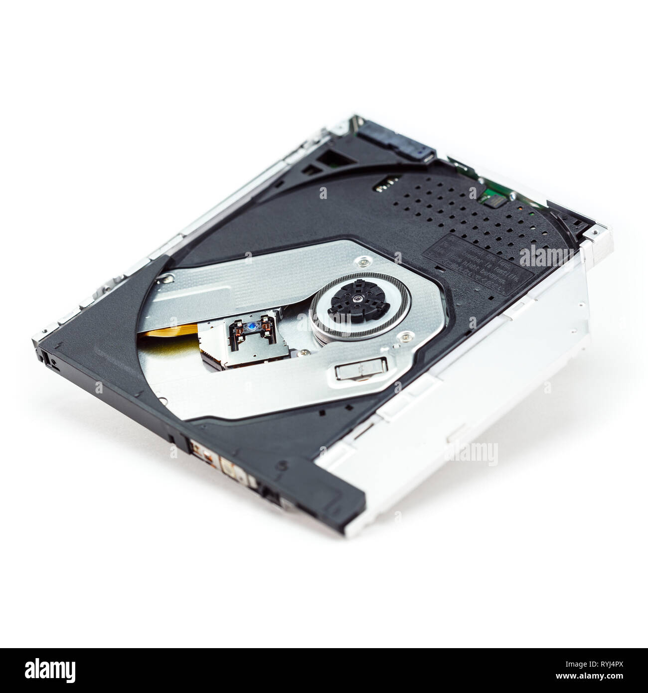 Computer portatile cd dvd dvdrw drive ottico isolato su sfondo bianco Foto Stock