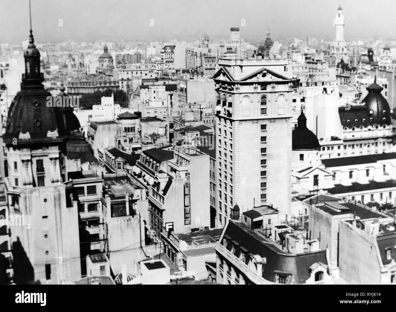 Geografia / viaggi, Argentina Buenos Aires, panoramica, vista dall'hotel di città a nord-ovest, anni cinquanta, Additional-Rights-Clearance-Info-Not-Available Foto Stock