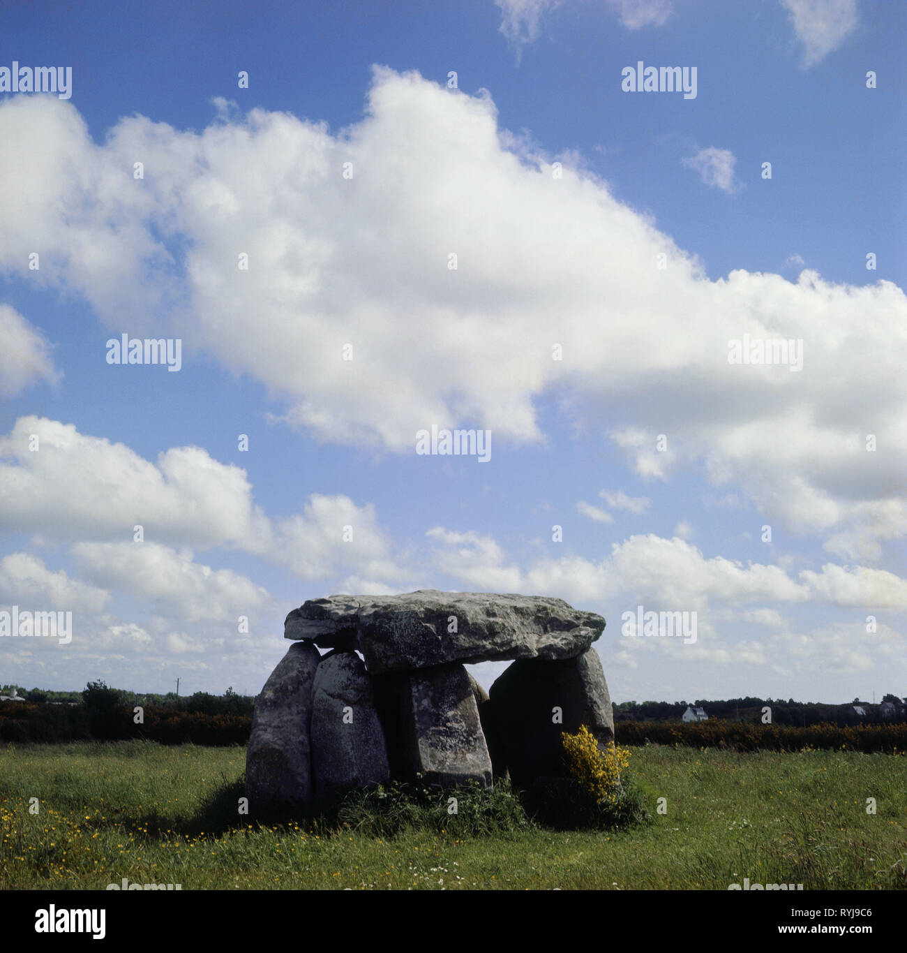 Preistoria, preistoria, architettura, dolmen, tomba megalitica in Bretagna vicino a Carnac, tomba di pietra, Additional-Rights-Clearance-Info-Not-Available Foto Stock