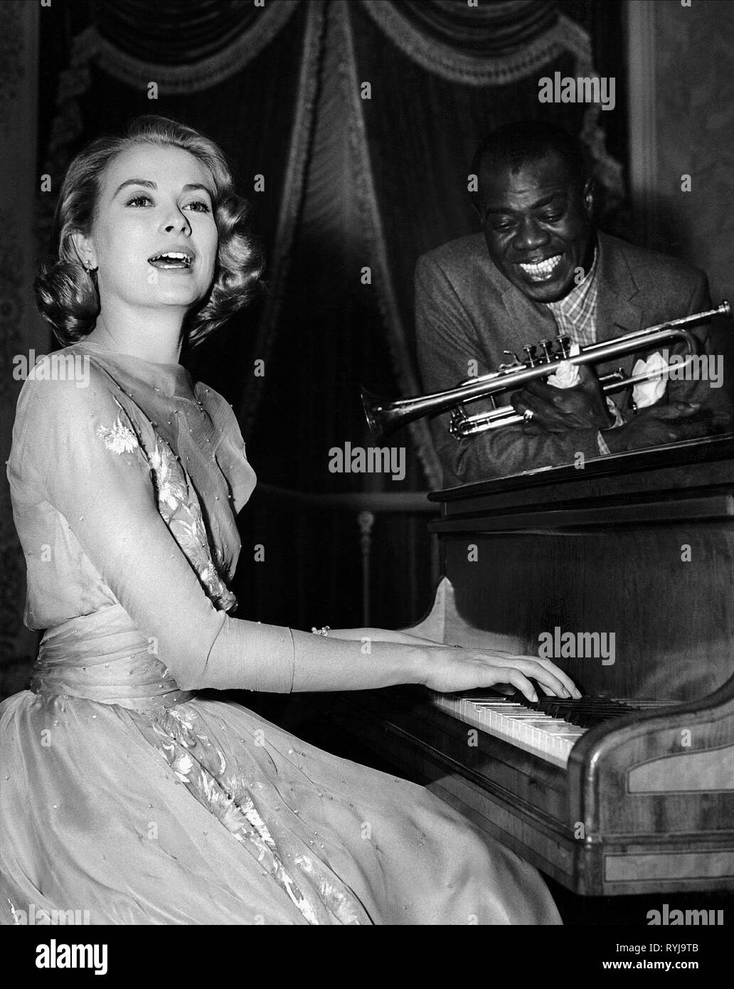 LOUIS ARMSTRONG, Grace Kelly, High Society, 1956 Foto Stock