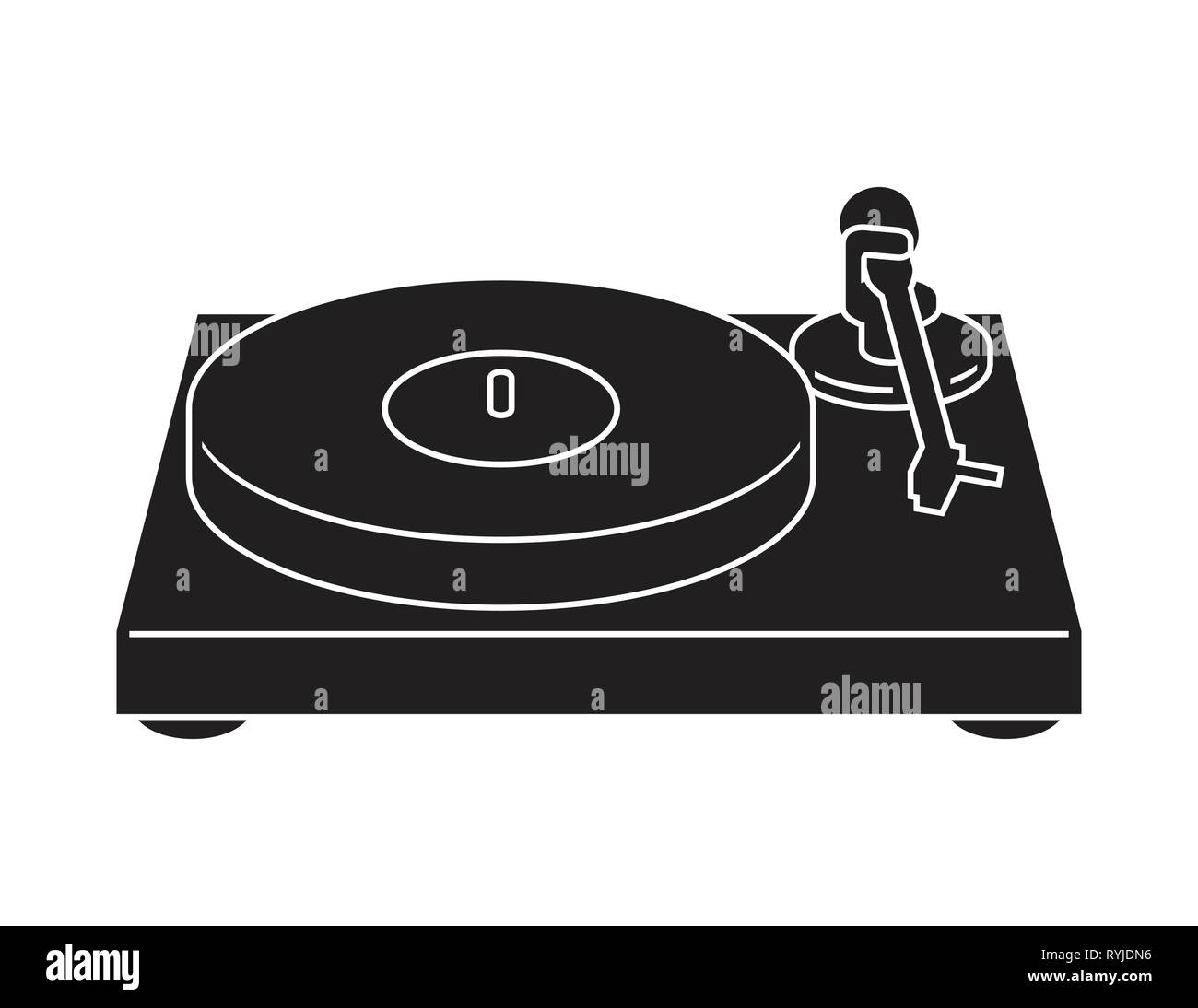 Piattaforma girevole. Fonte analogica. Illustation vettore Illustrazione Vettoriale