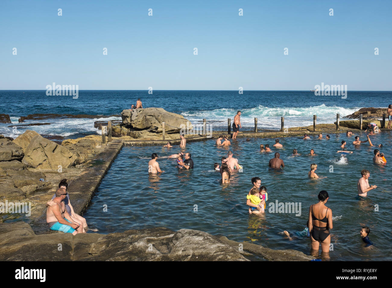 Pool di Mahon, Maroubra, Sydney, NSW, Australia Foto Stock