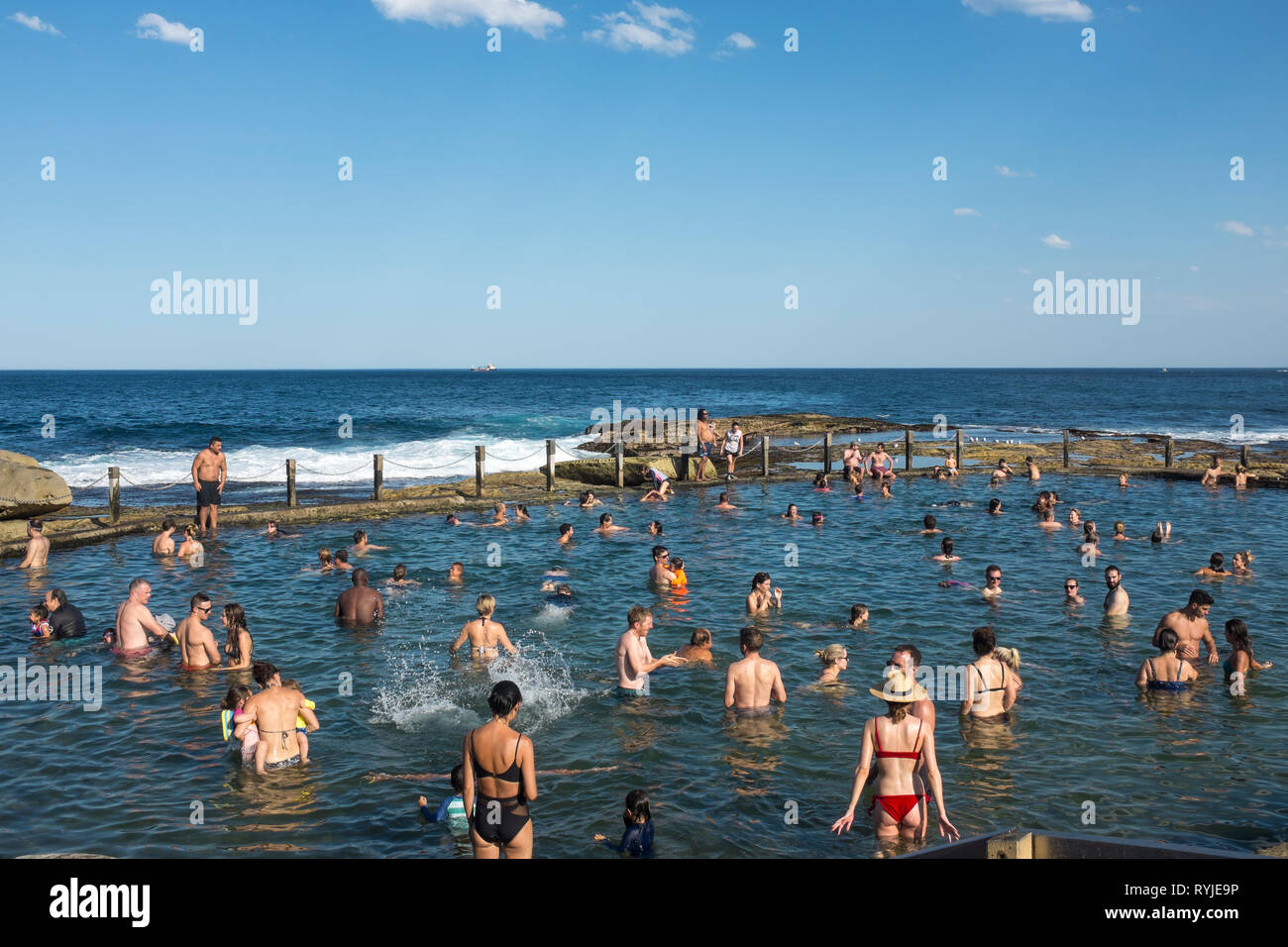 Pool di Mahon, Maroubra, Sydney, NSW, Australia Foto Stock