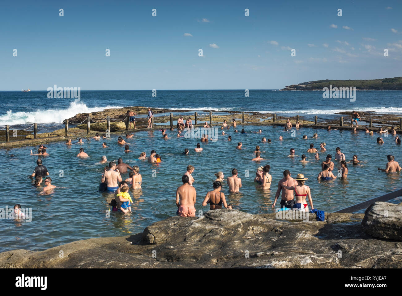 Pool di Mahon, Maroubra, Sydney, NSW, Australia Foto Stock