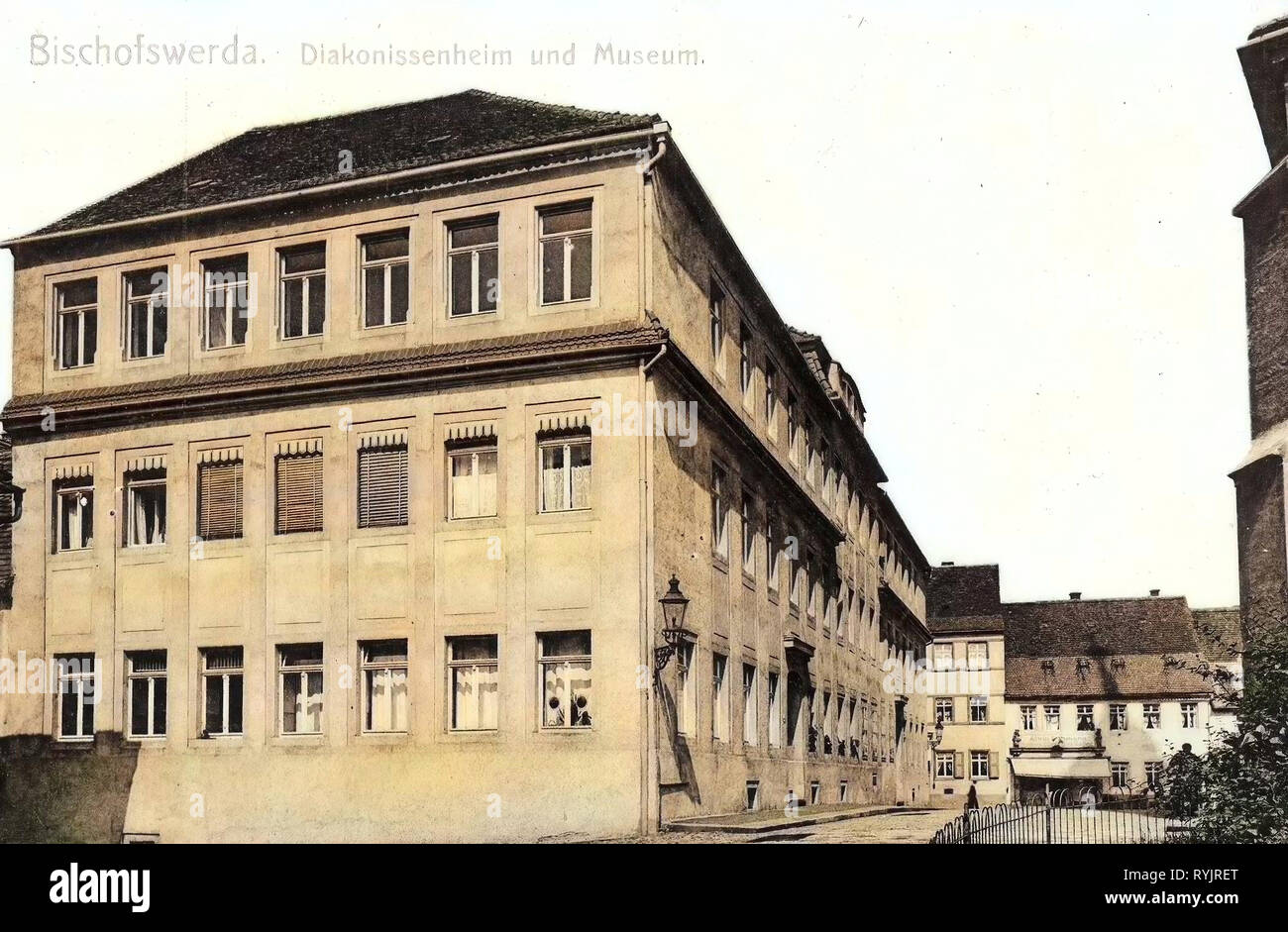 Musei a Landkreis Bautzen, edifici in Bischofswerda, Deaconess istituzioni, 1911, Landkreis Bautzen, Bischofswerda, Diakonissenheim und Museum, Germania Foto Stock