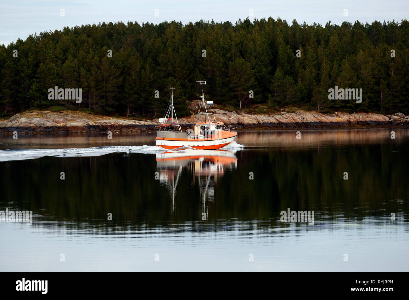 La pesca a strascico. La Norvegia. Foto Stock
