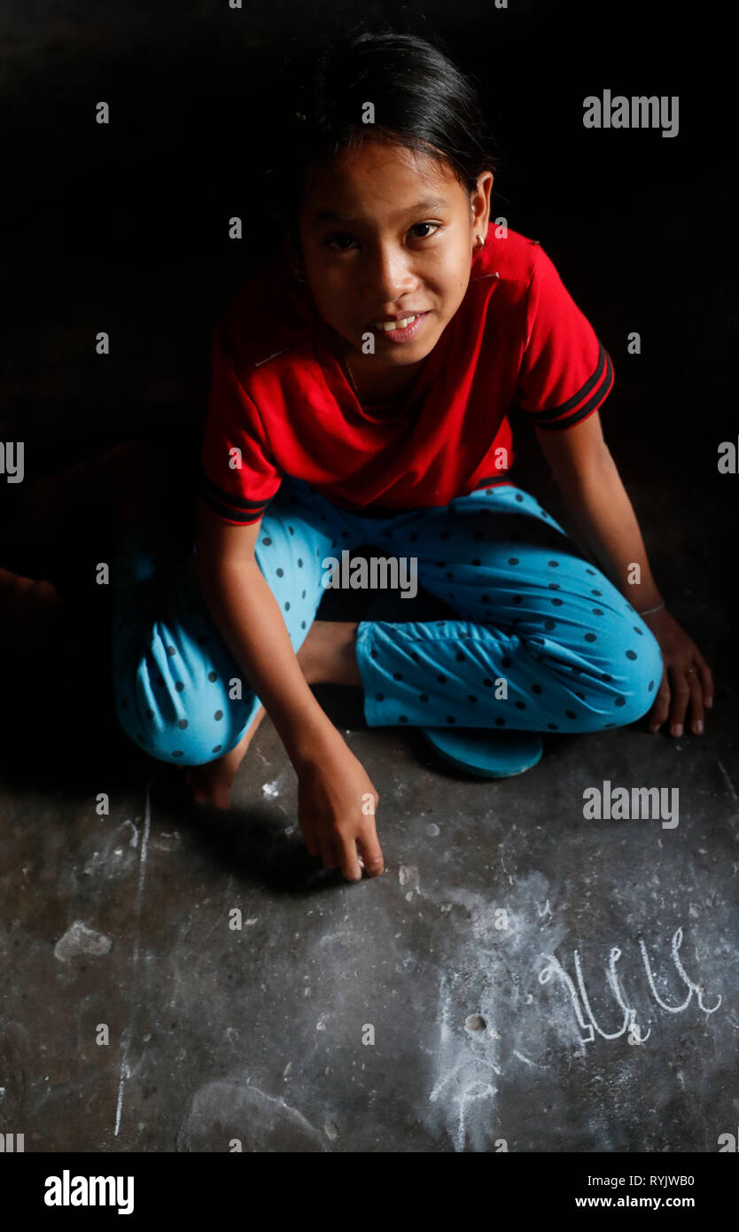 Soc Po Lok tempio buddista. La scuola. Chau Doc. Il Vietnam. Foto Stock