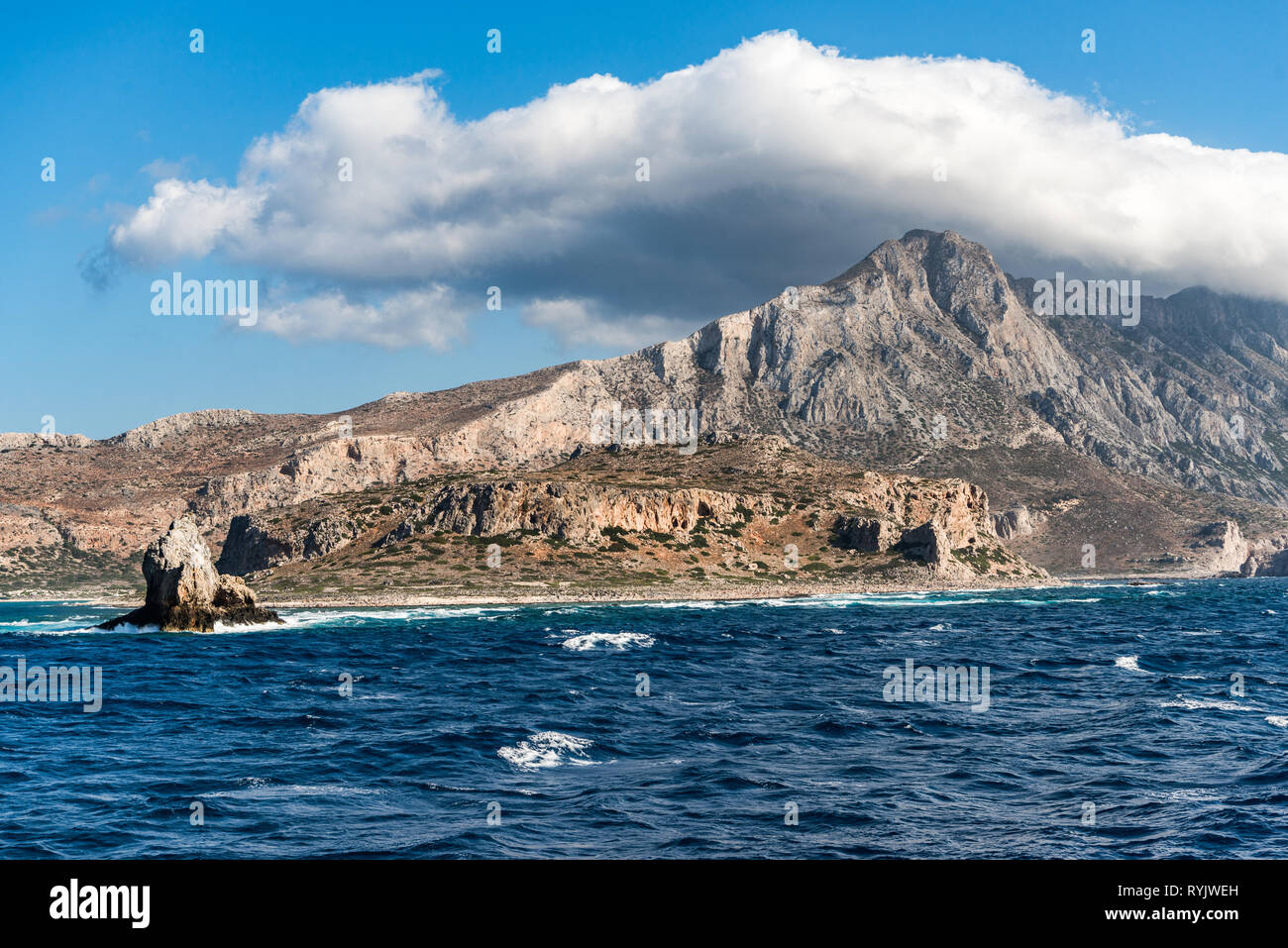 La laguna di Balos e spiaggia da diverse posizioni Foto Stock