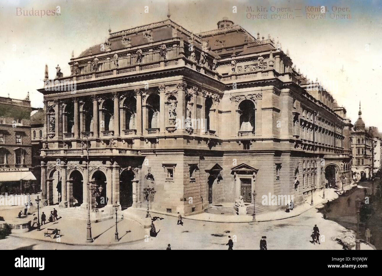 Immagini storiche del Teatro dell'Opera Ungherese, 1911, Budapest, Königliche Oper, Ungheria Foto Stock