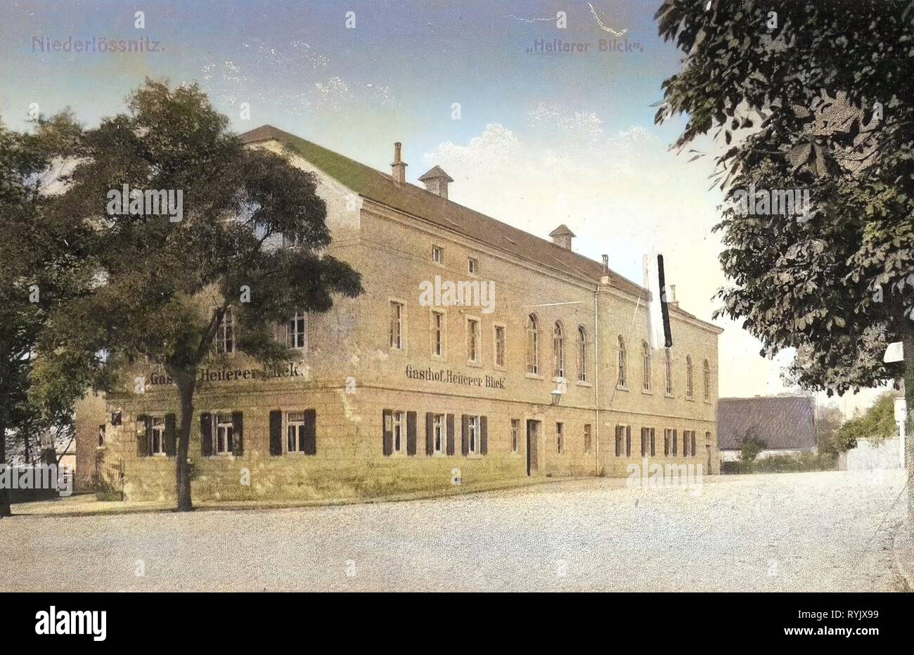 Gasthof Heiterer Blick, Bauernhaus Winzerstraße 79 (Radebeul), 1911, Landkreis Meißen Radebeul, Niederlößnitz, Germania Foto Stock