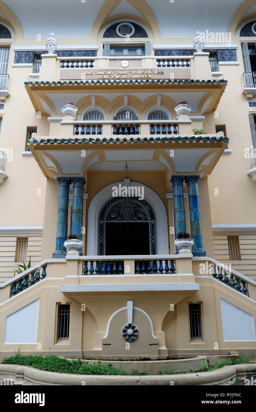 Museo delle Belle Arti. Coloniali Francesi di costruzione. Ho Chi Minh City. Il Vietnam. Foto Stock