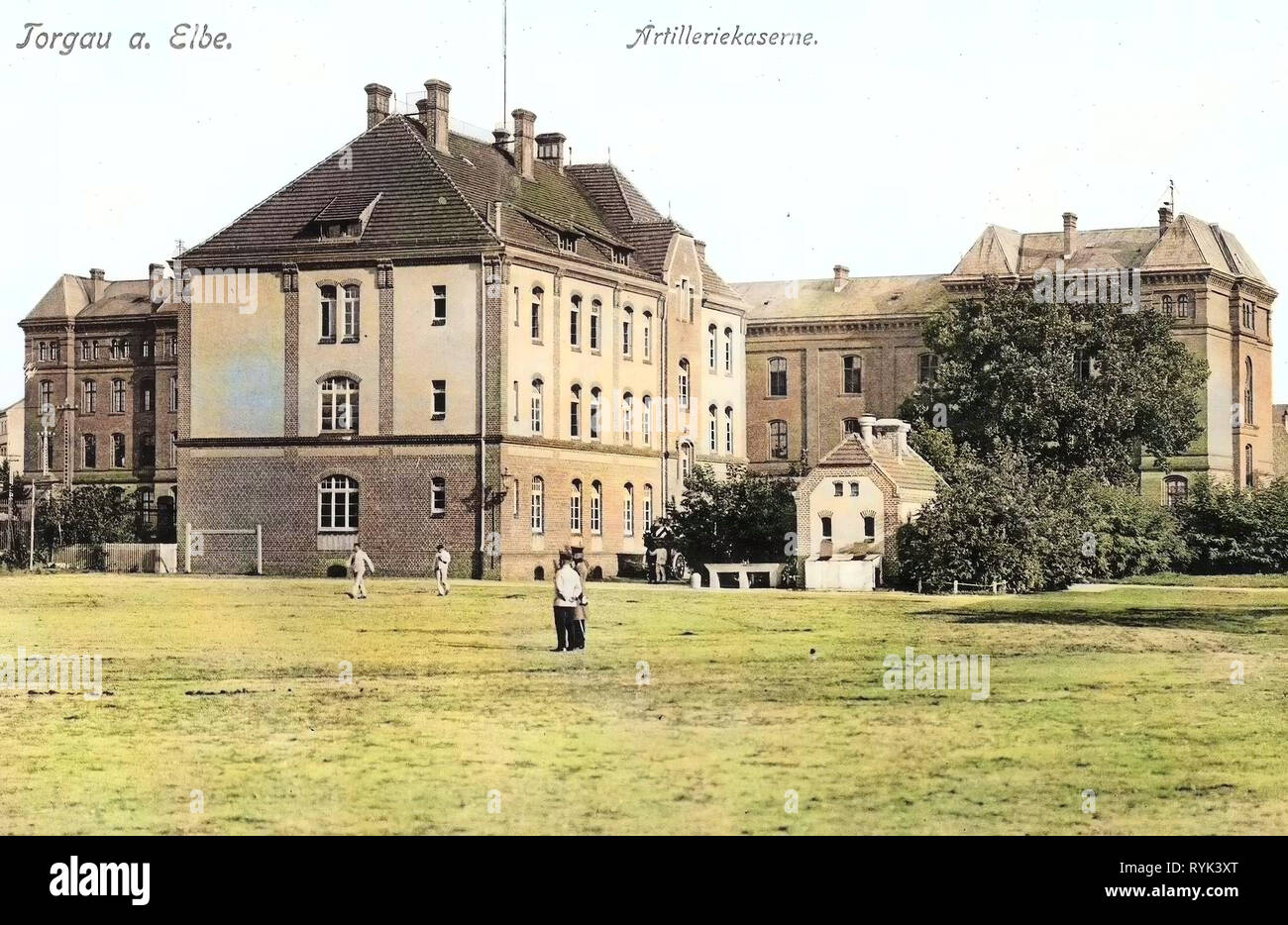 Le strutture militari della Germania, Torgauer Feldartillerie-Regiment Nr. 74, caserme in Sassonia, 1914, Landkreis Nordsachsen, Torgau, Artillerie, Kaserne Foto Stock