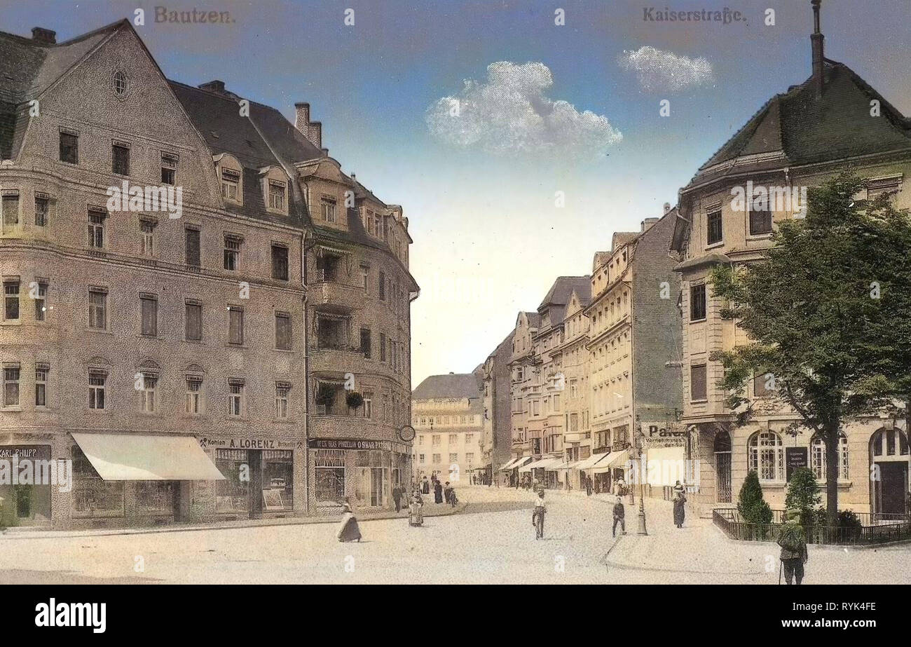Karl-Marx-Straße (Bautzen), 1915, Landkreis Bautzen, Bautzen, Kaiserstraße, Germania Foto Stock