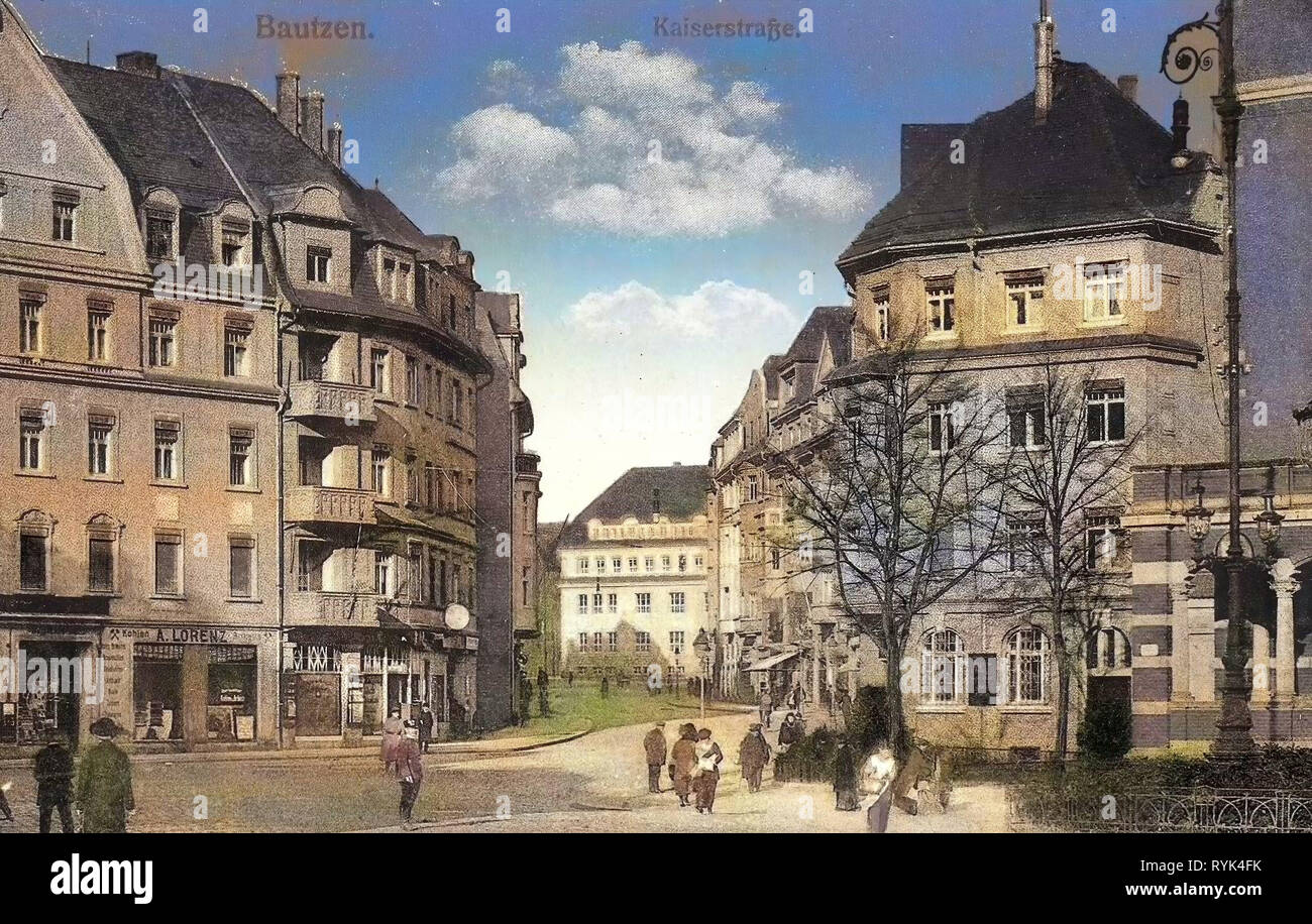 Karl-Marx-Straße (Bautzen), 1915, Landkreis Bautzen, Bautzen, Kaiserstraße, Germania Foto Stock