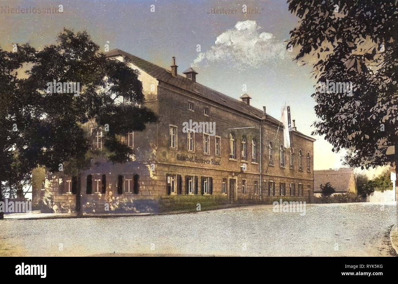 Gasthof Heiterer Blick, 1916 Landkreis Meißen, Bauernhaus Winzerstraße 79 (Radebeul) di Radebeul, Heiterer Blick, Niederlößnitz, Germania Foto Stock