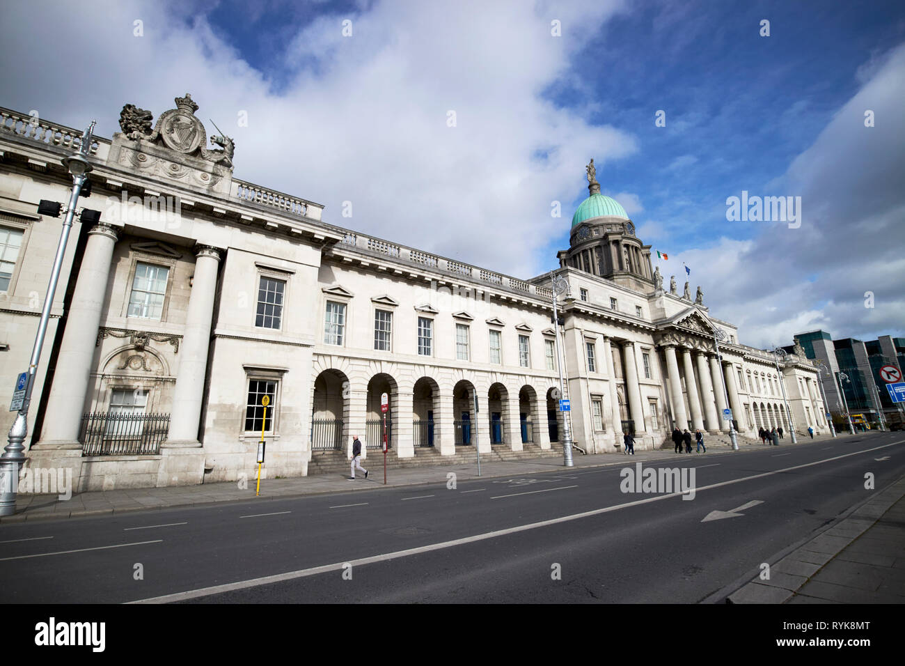 Il Custom House custom house quay Dublino Repubblica di Irlanda Foto Stock