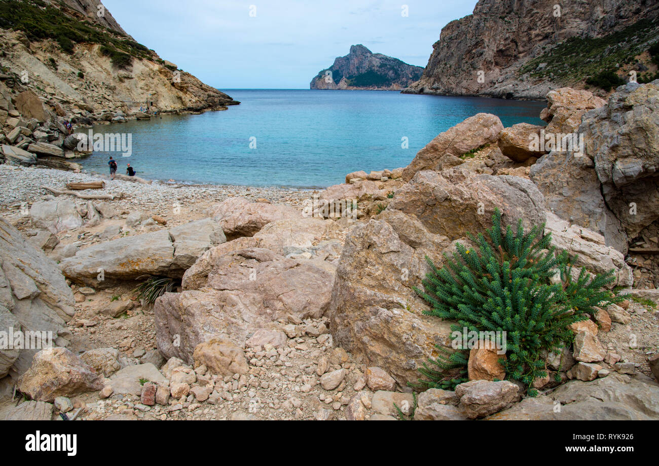 Cala Boquer vicino a Port de Pollenca, Maiorca, Spagna. Foto Stock