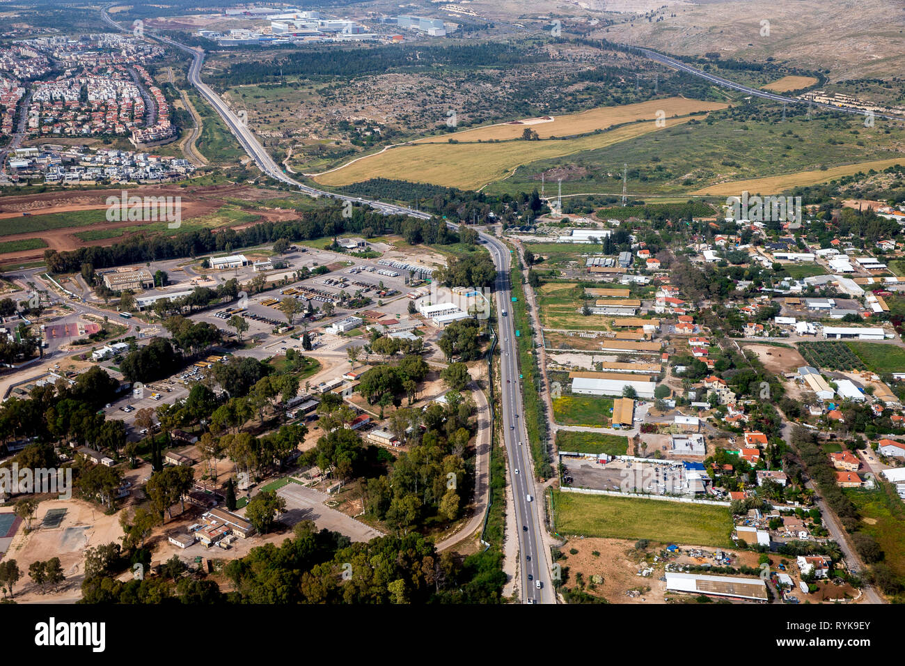 Vista aerea della zona costiera vicino a Tel Aviv, Israele. Foto Stock