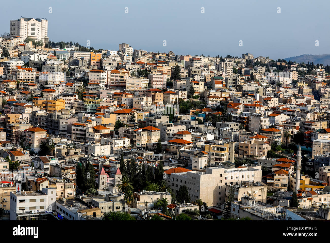 Città di Nazaret, la Galilea, Israele. Foto Stock