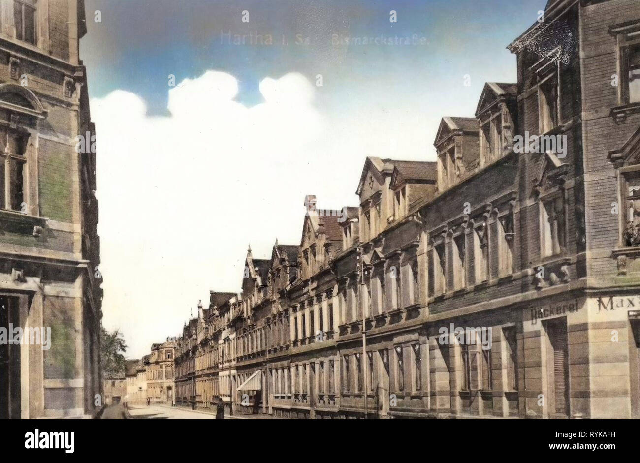 Panetterie in Sassonia, Gerhart-Hauptmann-Straße (Hartha), 1912, Landkreis Mittelsachsen, Hartha, Bismarckstraße, Germania Foto Stock