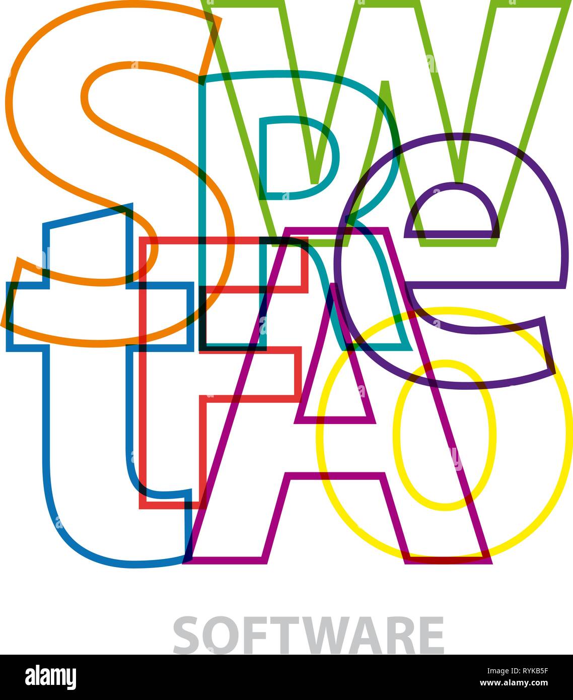 Software Vector. Testo rotto Illustrazione Vettoriale