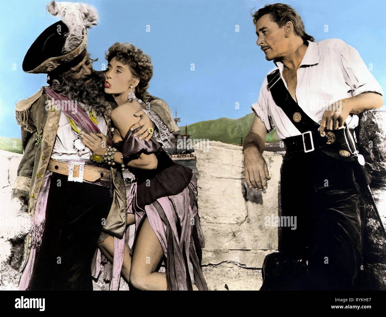 ERROL FLYNN, IL MASTER DI BALLANTRAE, 1953 Foto Stock