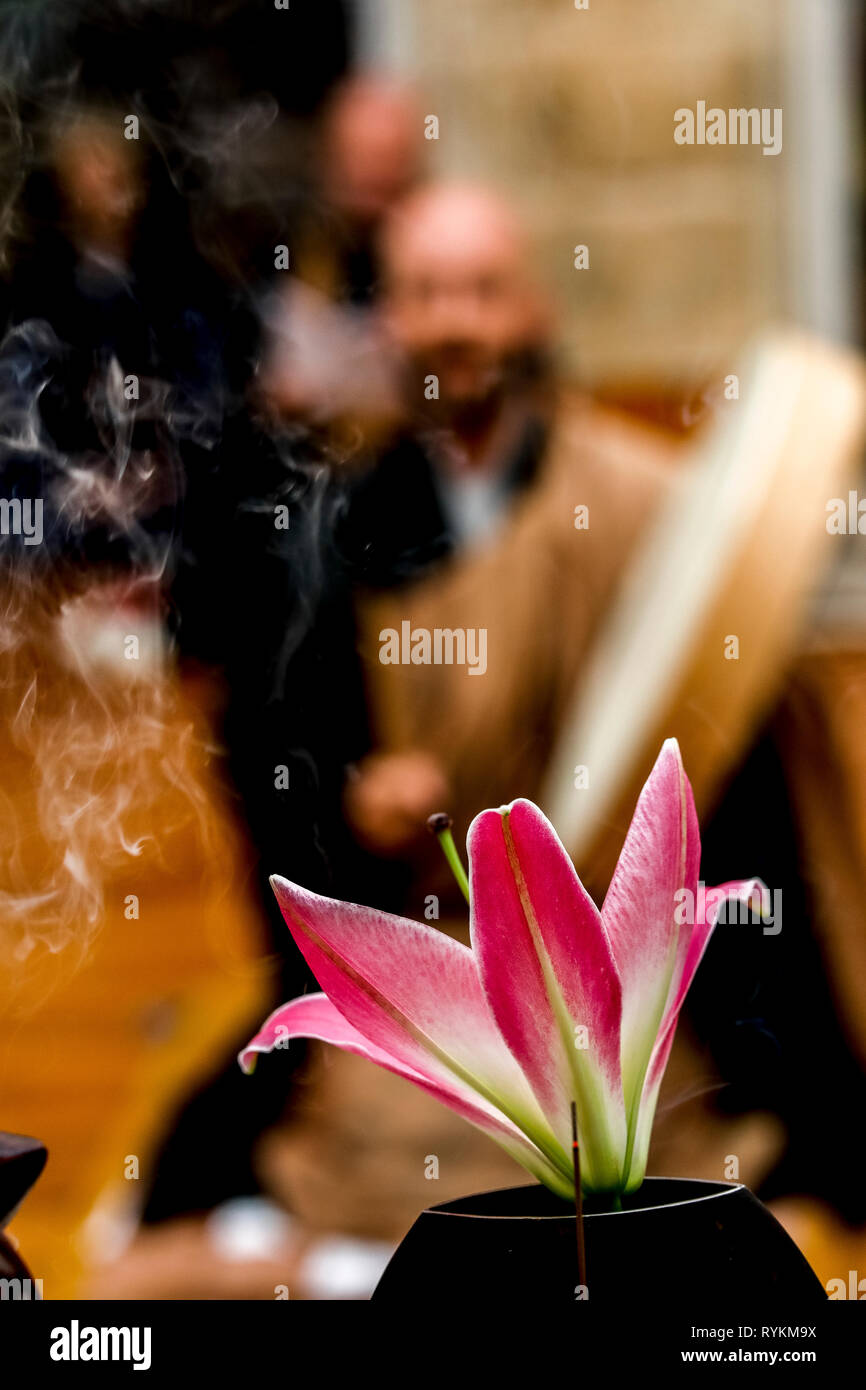 Meditazione Zen a Parigi, Francia. Foto Stock