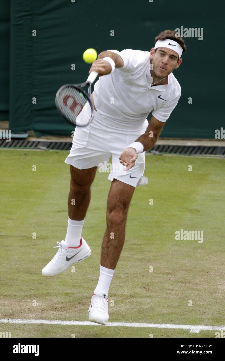 JUAN Martin Del Potro, Argentina, i campionati di Wimbledon 2017, 2017 Foto Stock