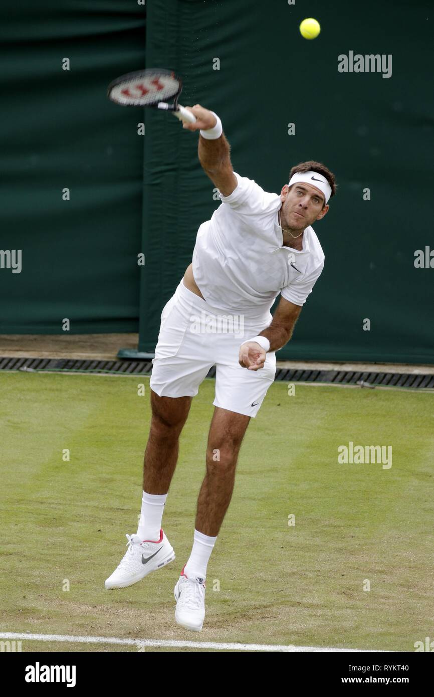 JUAN Martin Del Potro, Argentina, i campionati di Wimbledon 2017, 2017 Foto Stock