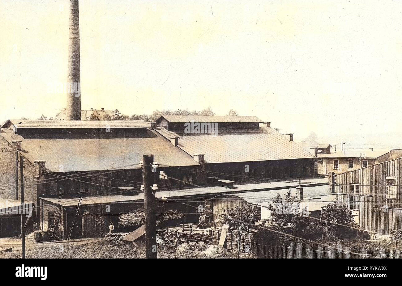 Industria del vetro in Germania, edifici in Brand-Erbisdorf, 1921, Landkreis Mittelsachsen, Marca Erbisdorf, Glashütte Foto Stock