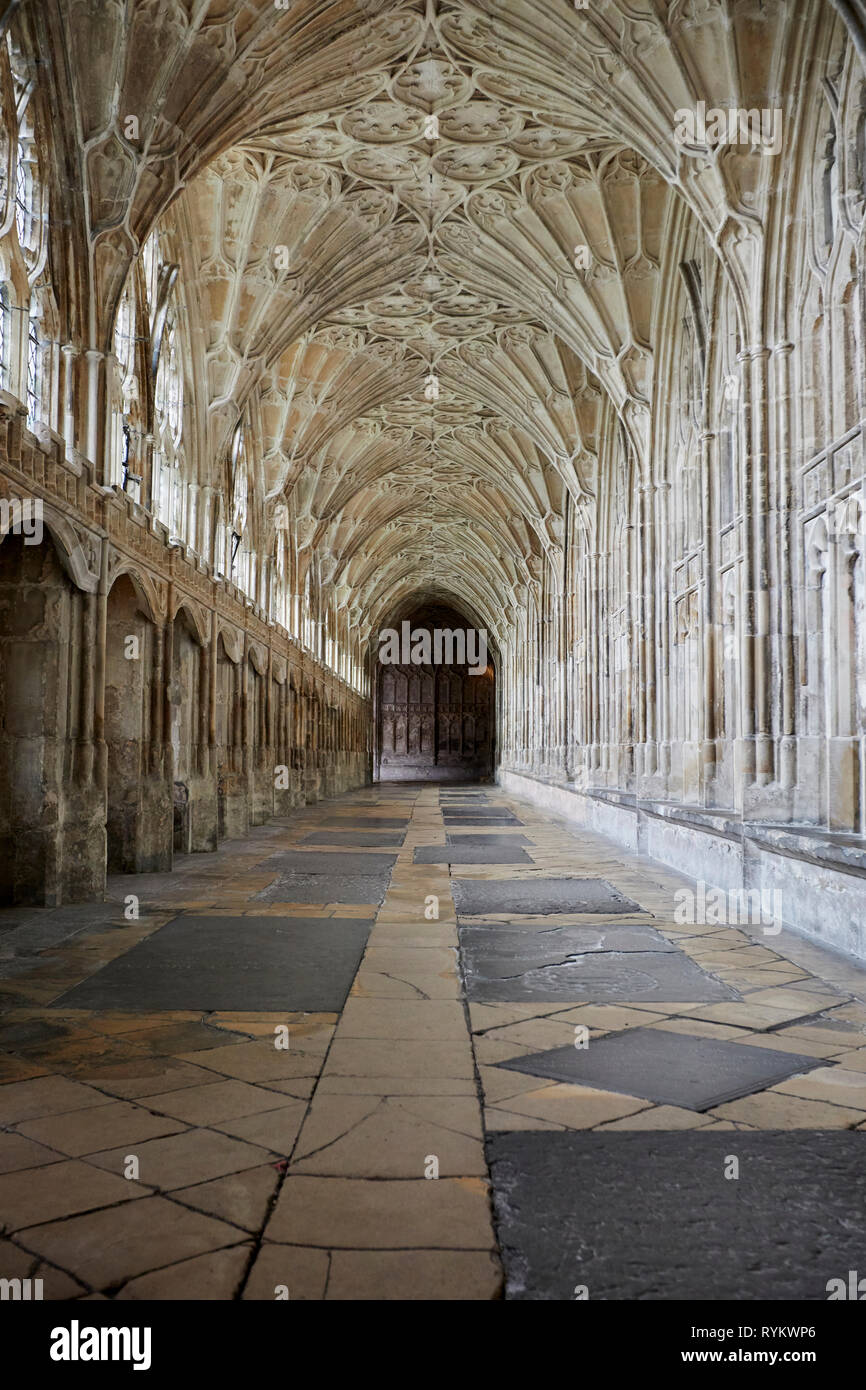 La cattedrale di Gloucester, location del film di Harry Potter. Foto Stock