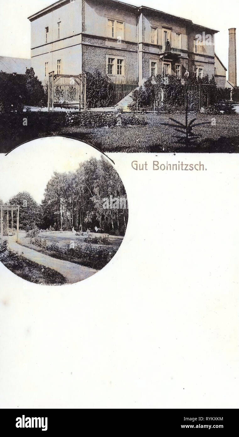 Cartoline Multiview, edifici a Meißen, 1902, Meißen, Gut Bohnitzsch, Germania Foto Stock