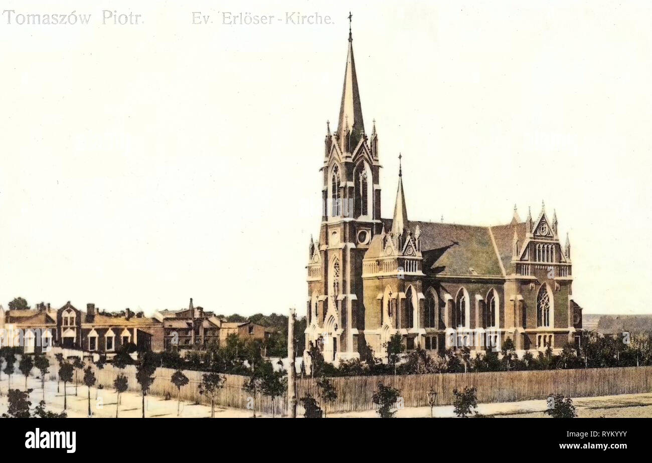 Chiesa luterana di Tomaszów Mazowiecki, 1905, Łódź voivodato, Tomaszow, Evangelische Erlöserkirche Foto Stock