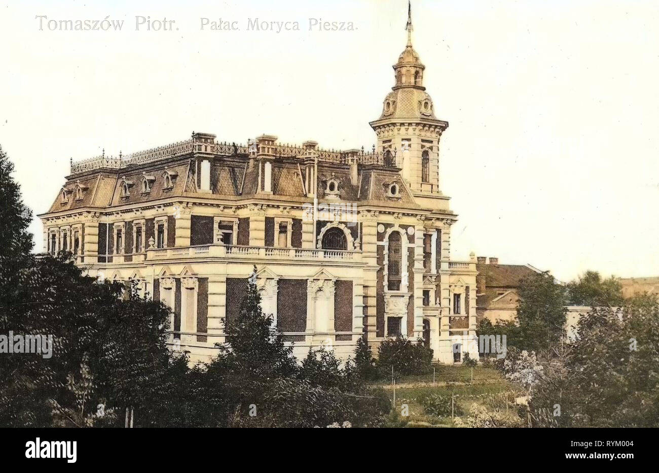 Edifici di Tomaszów Mazowiecki, 1905, Łódź voivodato, Tomaszow, Palac Moryca Piesza Foto Stock