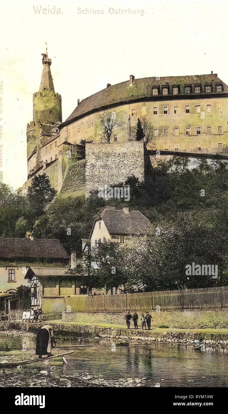 Osterburg Weida, fiumi di Turingia, 1906 Turingia, la Weida, Schloß Osterburg Foto Stock