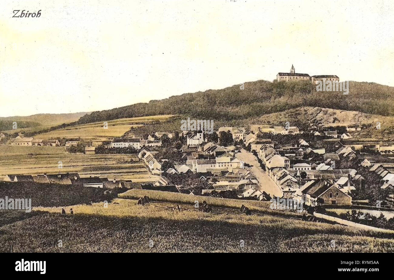 Zbiroh, Castello di Zbiroh, 1920, Regione di Pilsen Foto Stock