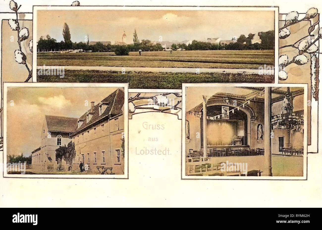 Cartoline Multiview, sale da ballo in Germania, 1903 cartoline, Lobstedt 1903, Ortsansicht Foto Stock