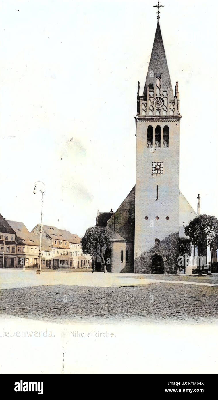 Nikolaikirche (Bad Liebenwerda), 1903, Brandeburgo, Liebenwerda, alla Nicolaikirche Foto Stock
