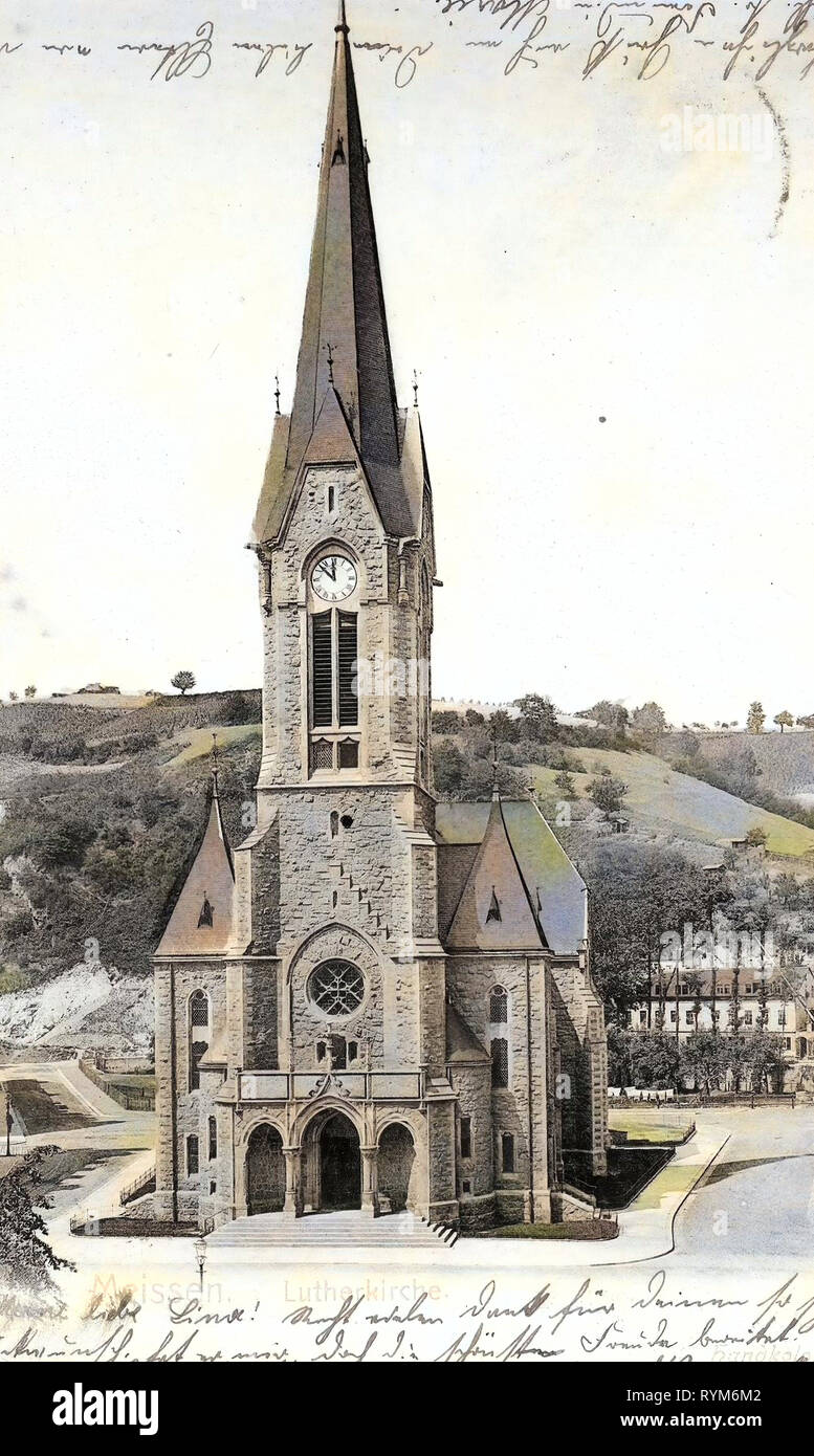 Lutherkirche (Meißen) 1903, Meißen, Lutherkirche, Germania Foto Stock