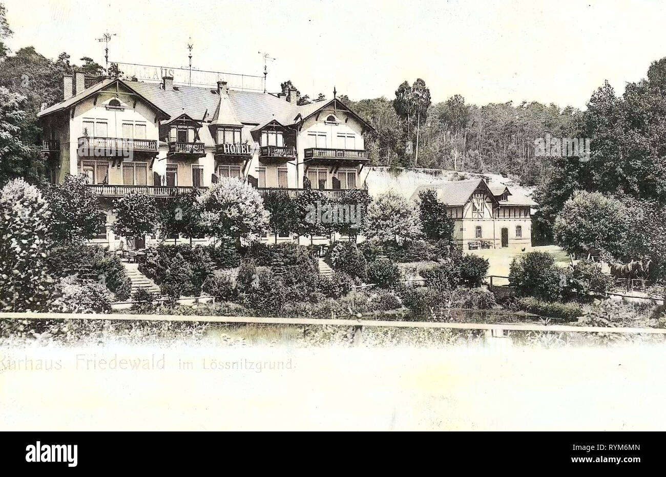 Kurhaus Friedewald 1903, Landkreis Meißen, Friedewald, Germania Foto Stock