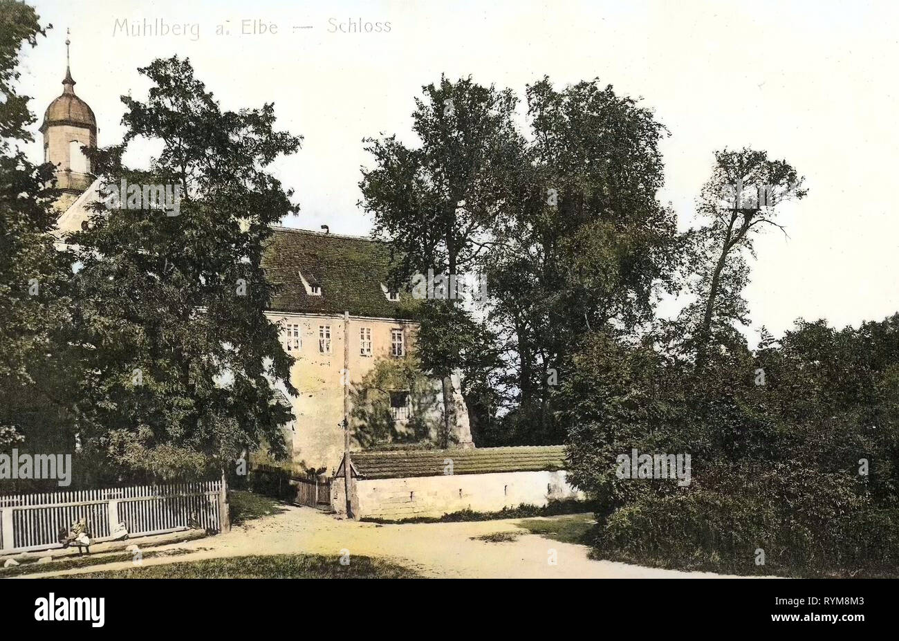 Schloss Mühlberg/Elbe, 1903, Brandeburgo, Mühlberg, Schloß Foto Stock
